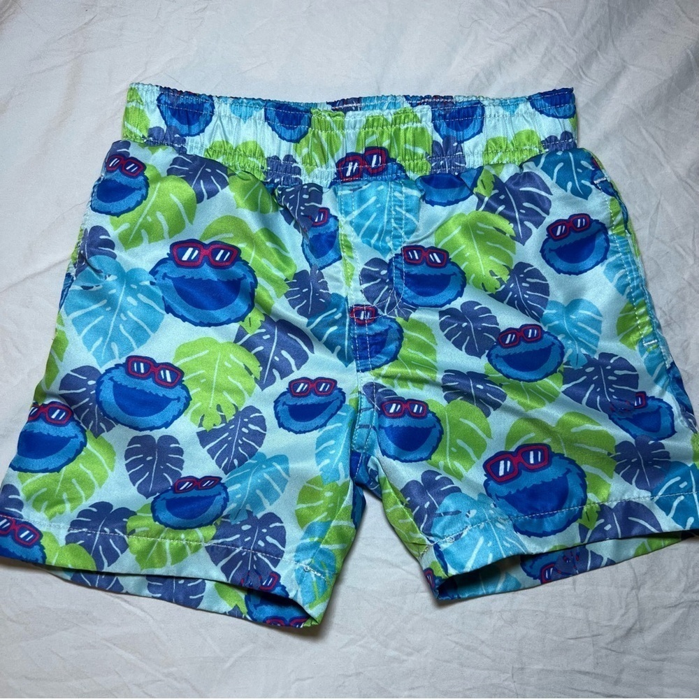 Lot of 3 Boys 3T Nike Track Jacket, Tommy Bahama Tee, Cookie Monster Swim Trunks - Picture 10 of 13